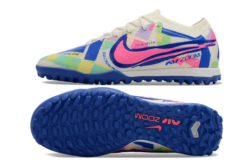 Nike Air Zoom Mercurial Vapor 15 Elite TF - White/Neon Pink/Blue Wave