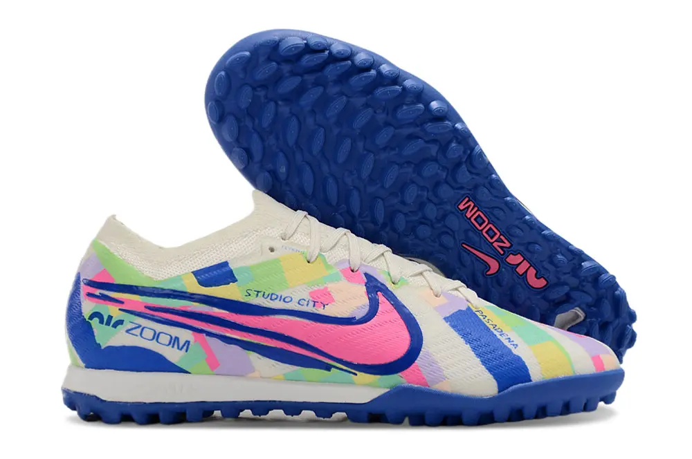 Nike Air Zoom Mercurial Vapor 15 Elite TF - White/Neon Pink/Blue Wave