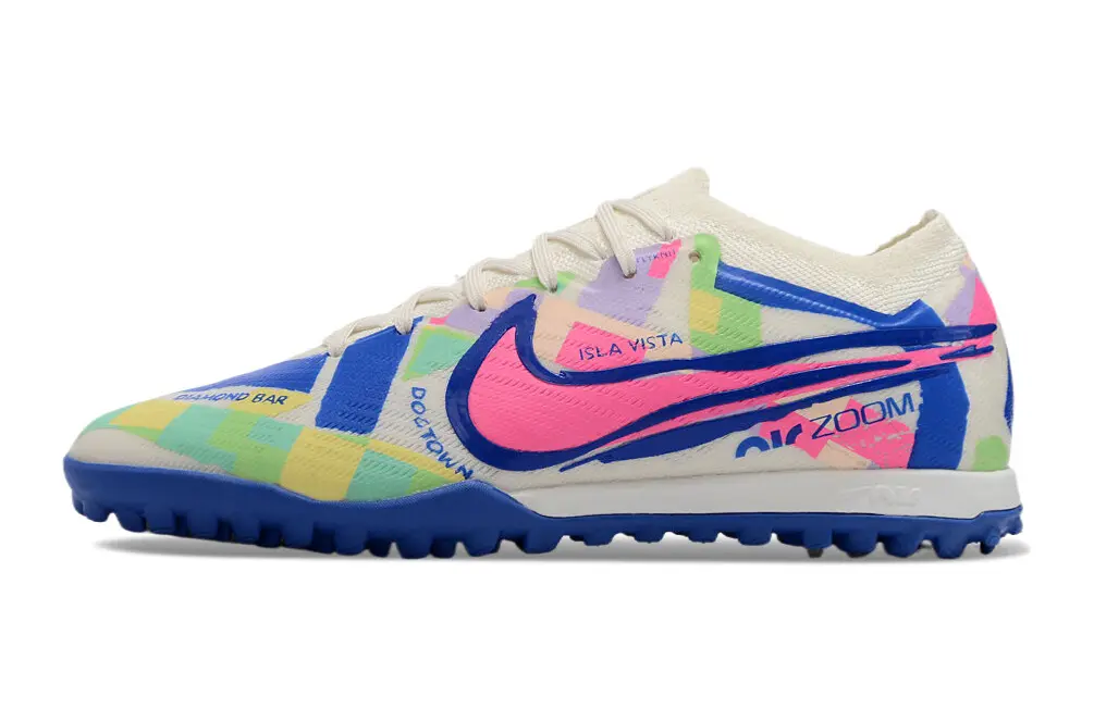 Nike Air Zoom Mercurial Vapor 15 Elite TF - White/Neon Pink/Blue Wave