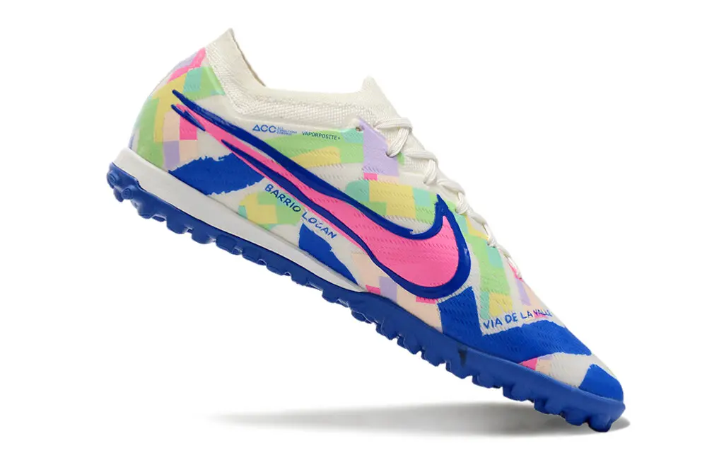 Nike Air Zoom Mercurial Vapor 15 Elite TF - White/Neon Pink/Blue Wave