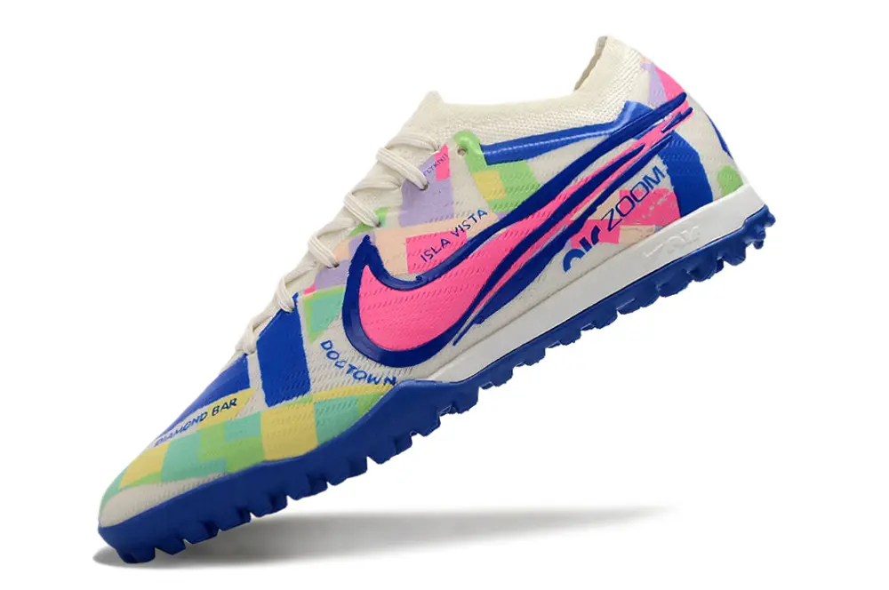Nike Air Zoom Mercurial Vapor 15 Elite TF - White/Neon Pink/Blue Wave