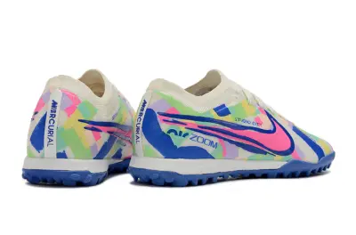 Nike Air Zoom Mercurial Vapor 15 Elite TF - White/Neon Pink/Blue Wave