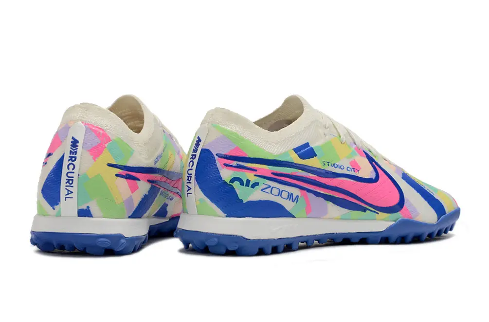 Nike Air Zoom Mercurial Vapor 15 Elite TF - White/Neon Pink/Blue Wave
