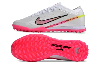 Nike Air Zoom Mercurial Vapor 15 Elite TF - White/Hot Pink/Neon Yellow