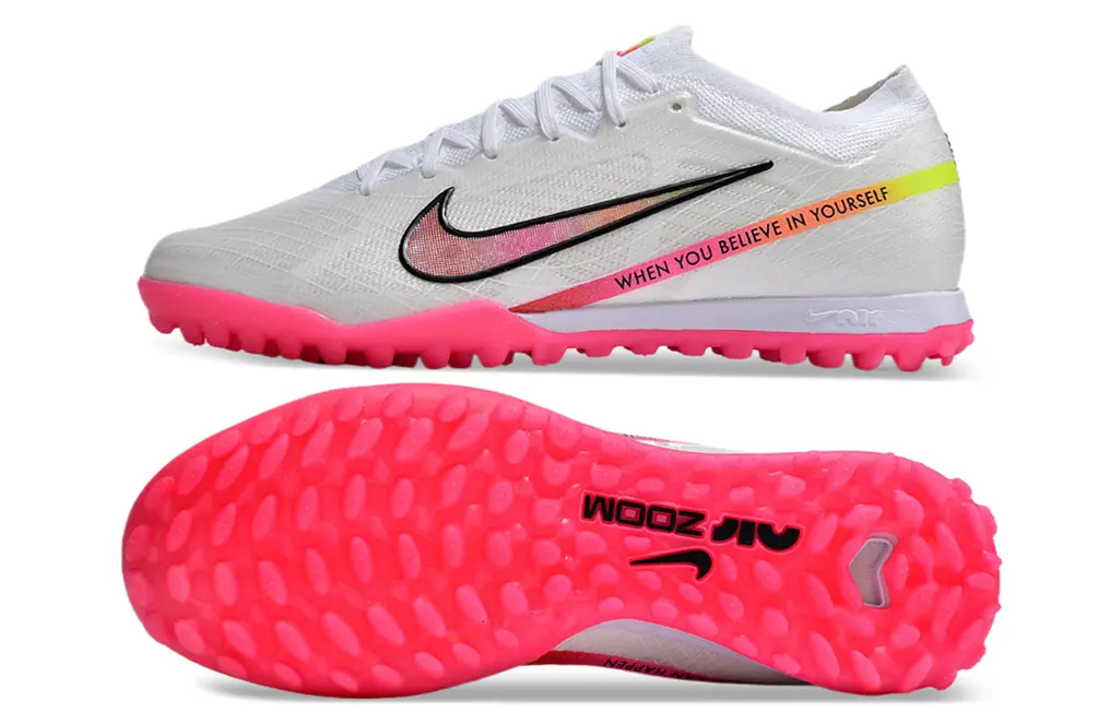 Nike Air Zoom Mercurial Vapor 15 Elite TF - White/Hot Pink/Neon Yellow
