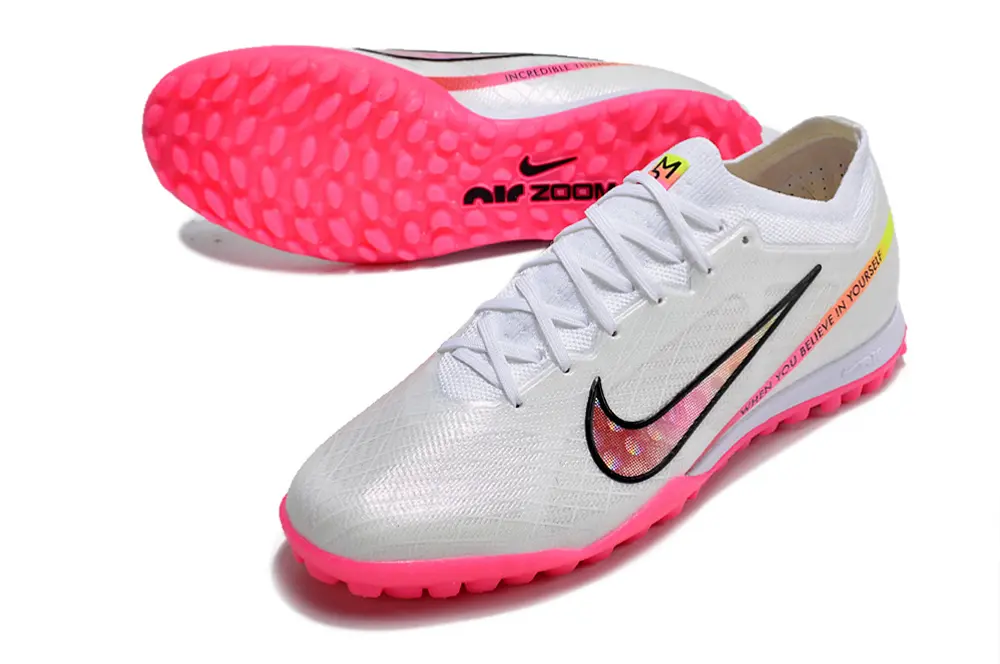 Nike Air Zoom Mercurial Vapor 15 Elite TF - White/Hot Pink/Neon Yellow