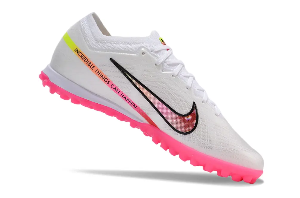 Nike Air Zoom Mercurial Vapor 15 Elite TF - White/Hot Pink/Neon Yellow