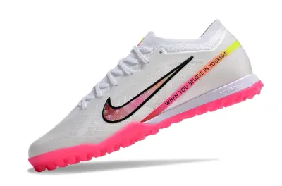 Nike Air Zoom Mercurial Vapor 15 Elite TF - White/Hot Pink/Neon Yellow