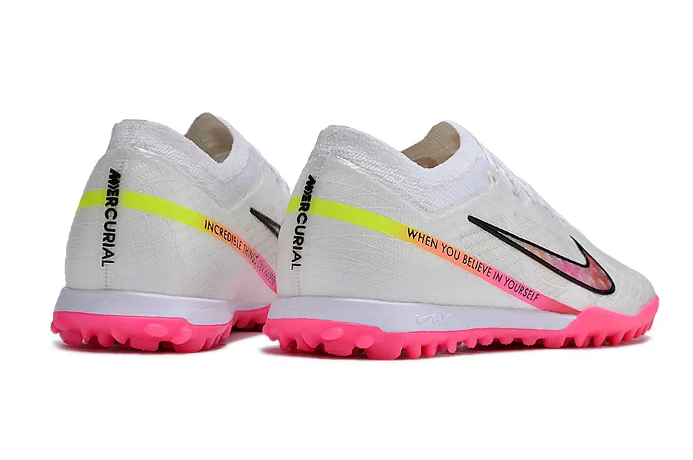 Nike Air Zoom Mercurial Vapor 15 Elite TF - White/Hot Pink/Neon Yellow