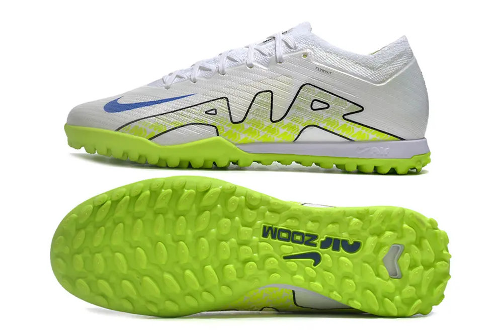 Nike Air Zoom Mercurial Vapor 15 Elite TF - White/Neon Green/Electric Blue