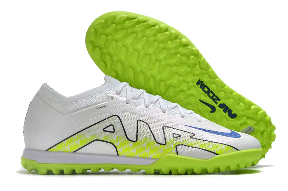 Nike Air Zoom Mercurial Vapor 15 Elite TF - White/Neon Green/Electric Blue