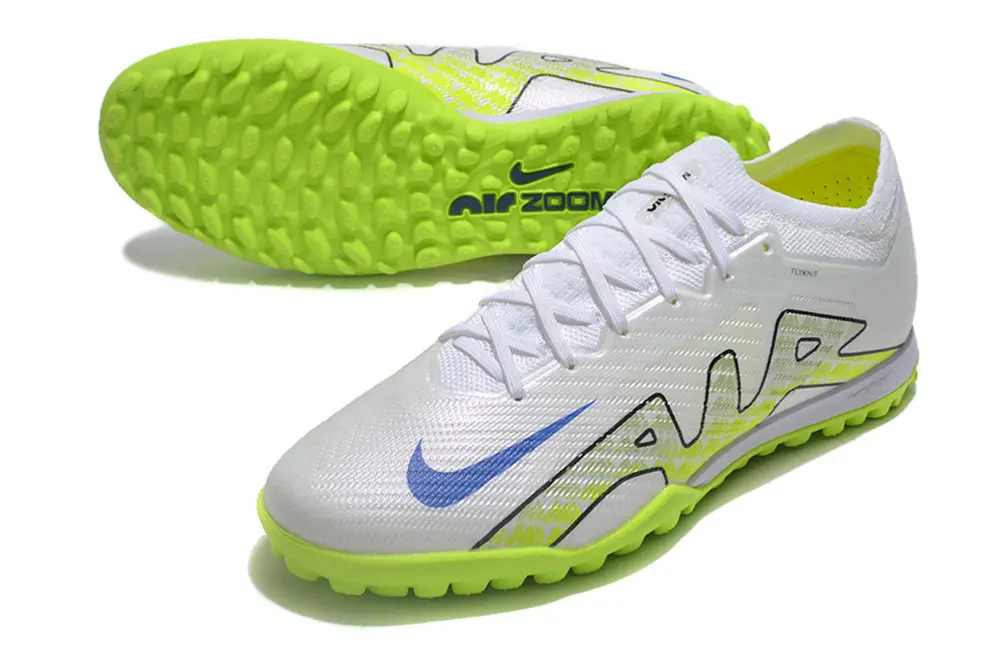 Nike Air Zoom Mercurial Vapor 15 Elite TF - White/Neon Green/Electric Blue