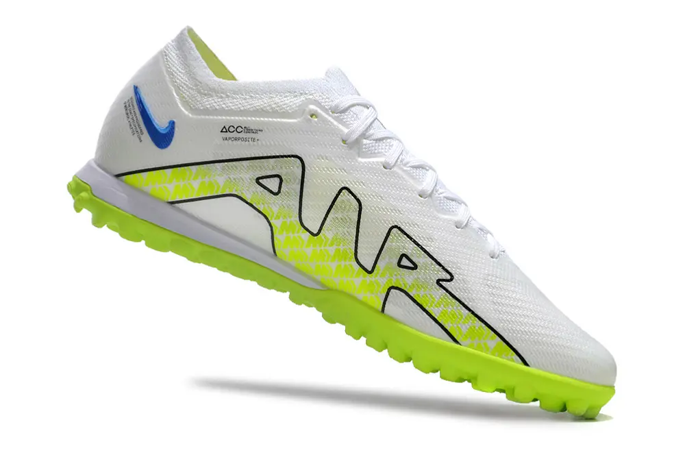 Nike Air Zoom Mercurial Vapor 15 Elite TF - White/Neon Green/Electric Blue