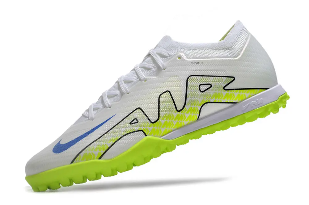Nike Air Zoom Mercurial Vapor 15 Elite TF - White/Neon Green/Electric Blue