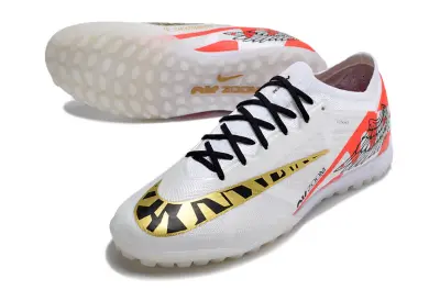 Nike Air Zoom Mercurial Vapor 15 Elite TF - White/Bright Orange/Black And Gold