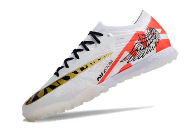 Nike Air Zoom Mercurial Vapor 15 Elite TF - White/Bright Orange/Black And Gold