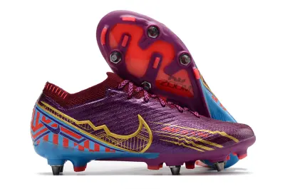 Nike Air Zoom Mercurial Vapor 15 Elite SG - Purple/Electric Blue/Crimson Red