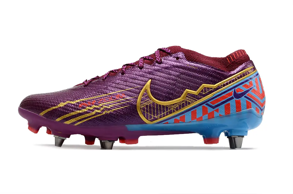 Nike Air Zoom Mercurial Vapor 15 Elite SG - Purple/Electric Blue/Crimson Red