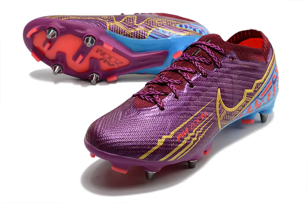 Nike Air Zoom Mercurial Vapor 15 Elite SG - Purple/Electric Blue/Crimson Red