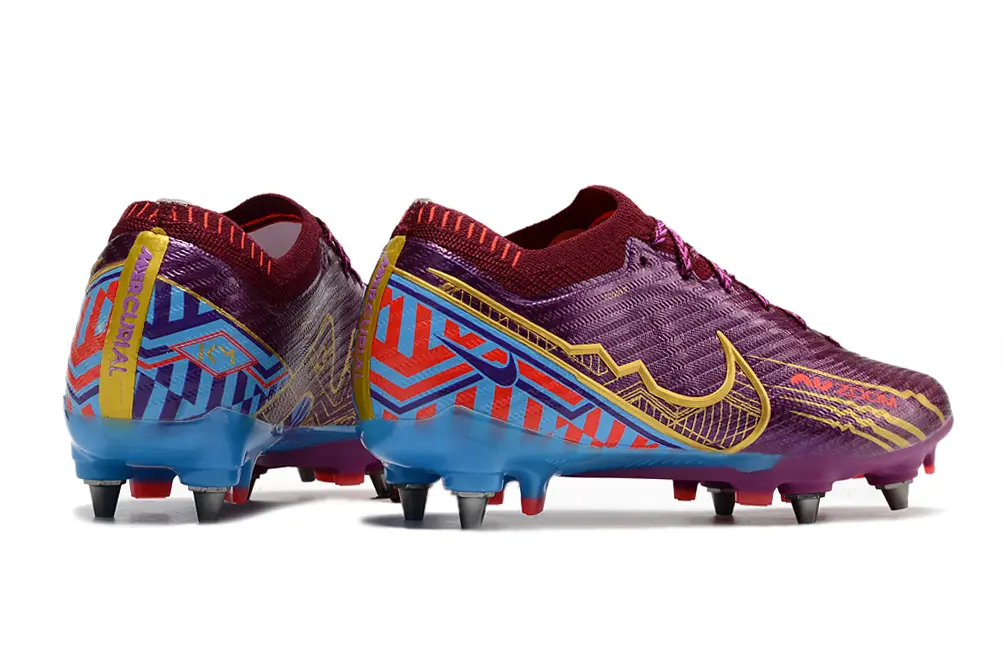 Nike Air Zoom Mercurial Vapor 15 Elite SG - Purple/Electric Blue/Crimson Red