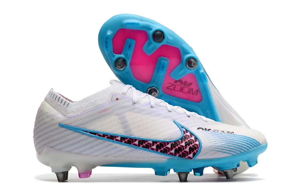 Nike Air Zoom Mercurial Vapor 15 Elite SG - White/Cool Blue/Fuchsia Burst