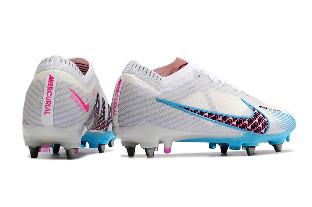 Nike Air Zoom Mercurial Vapor 15 Elite SG - White/Cool Blue/Fuchsia Burst
