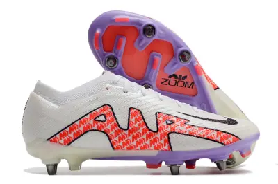 Nike Air Zoom Mercurial Vapor 15 Elite SG - White/Vibrant Orange/Soft Lavender