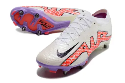 Nike Air Zoom Mercurial Vapor 15 Elite SG - White/Vibrant Orange/Soft Lavender