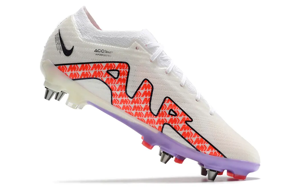 Nike Air Zoom Mercurial Vapor 15 Elite SG - White/Vibrant Orange/Soft Lavender