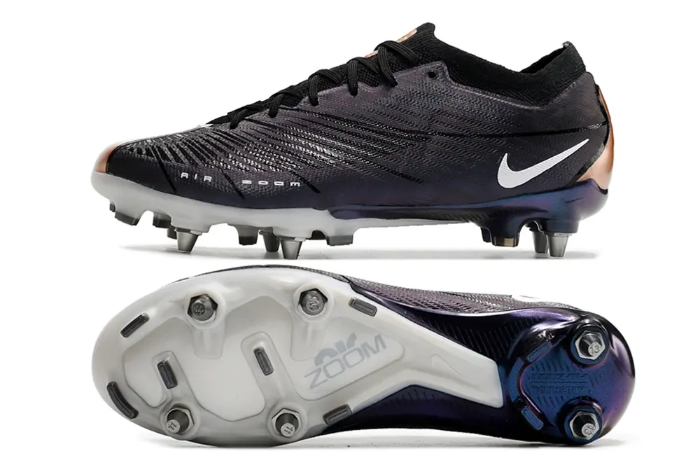 Nike Air Zoom Mercurial Vapor 15 Elite SG - Black/Midnight Purple/Metallic Bronze