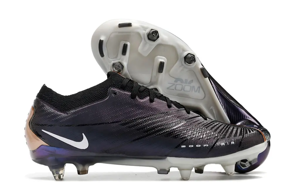 Nike Air Zoom Mercurial Vapor 15 Elite SG - Black/Midnight Purple/Metallic Bronze
