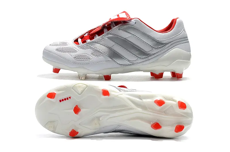 Beckham x Adidas Predator Precision FG - Gray/Fiery Red/White