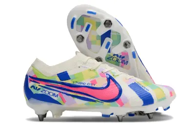Nike Air Zoom Mercurial Vapor 15 Elite SG - White/Electric Blue/Neon Pink