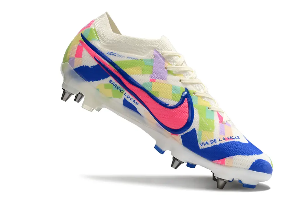 Nike Air Zoom Mercurial Vapor 15 Elite SG - White/Electric Blue/Neon Pink