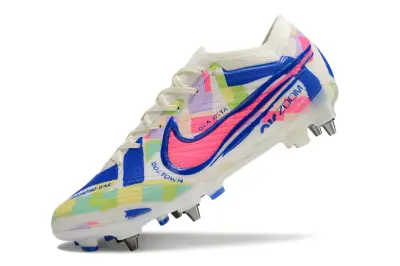 Nike Air Zoom Mercurial Vapor 15 Elite SG - White/Electric Blue/Neon Pink