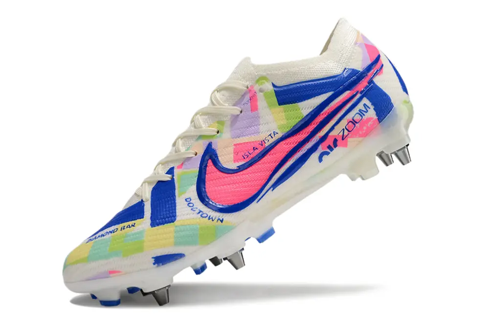 Nike Air Zoom Mercurial Vapor 15 Elite SG - White/Electric Blue/Neon Pink