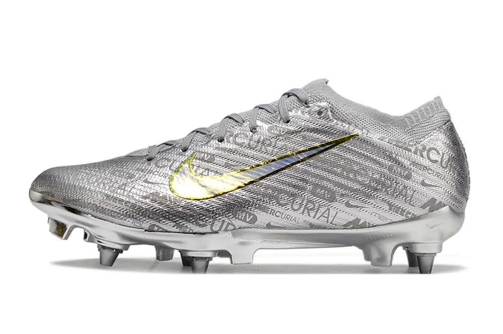 Nike Air Zoom Mercurial Vapor 15 Elite SG - Silver/Shimmering Silver/Gold Accent