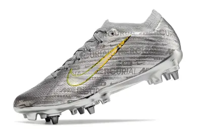 Nike Air Zoom Mercurial Vapor 15 Elite SG - Silver/Shimmering Silver/Gold Accent