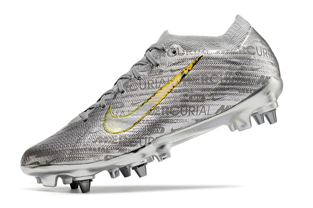 Nike Air Zoom Mercurial Vapor 15 Elite SG - Silver/Shimmering Silver/Gold Accent