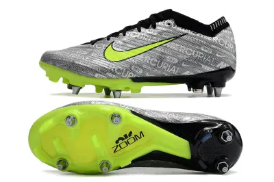 Nike Air Zoom Mercurial Vapor 15 Elite SG - Gray/Vivid Lime/Jet Black