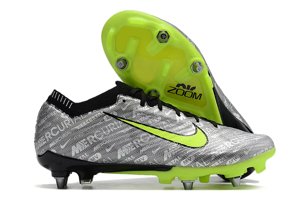 Nike Air Zoom Mercurial Vapor 15 Elite SG - Gray/Vivid Lime/Jet Black