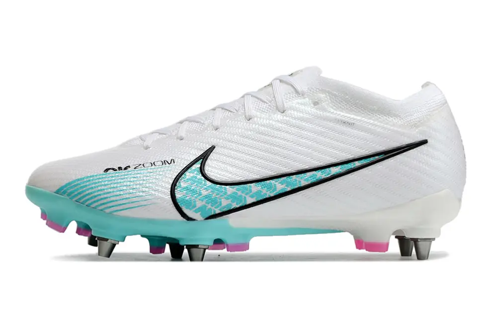 Nike Air Zoom Mercurial Vapor 15 Elite SG - White/Aqua Blue/Pink Accent