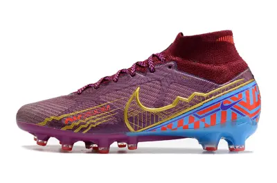 Mbappé x Nike Air Zoom Mercurial Superfly 9 Elite AG - Purple/Electric Blue/Funky Red