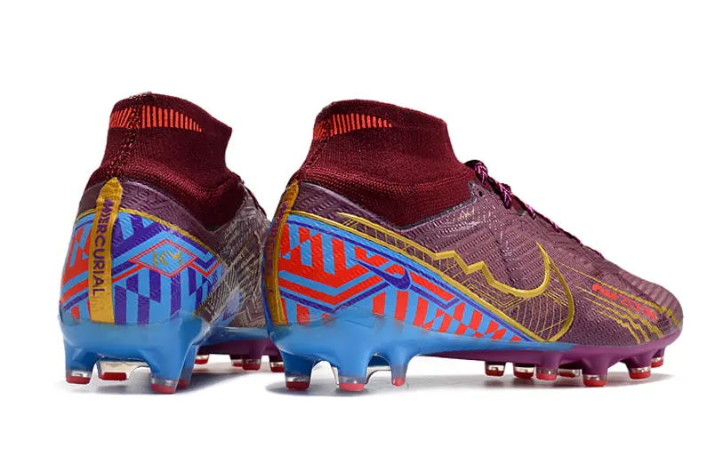 Mbappé x Nike Air Zoom Mercurial Superfly 9 Elite AG - Purple/Electric Blue/Funky Red
