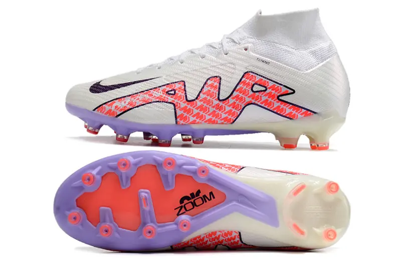 CR7 x Nike Air Zoom Mercurial Superfly 9 Elite AG - White/Electric Pink/Lavender Purple