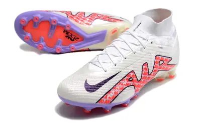 CR7 x Nike Air Zoom Mercurial Superfly 9 Elite AG - White/Electric Pink/Lavender Purple