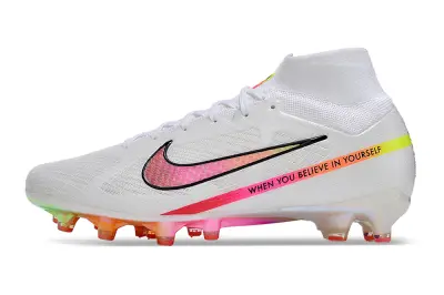 Nike Air Zoom Mercurial Superfly 9 Elite AG - White/Neon Pink/Neon Yellow