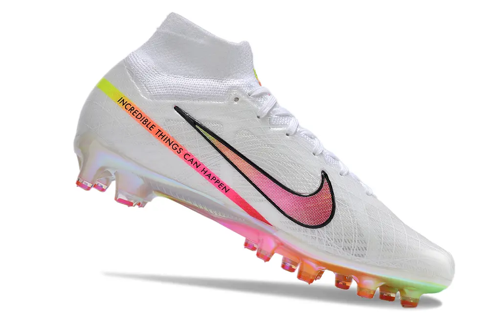 Nike Air Zoom Mercurial Superfly 9 Elite AG - White/Neon Pink/Neon Yellow