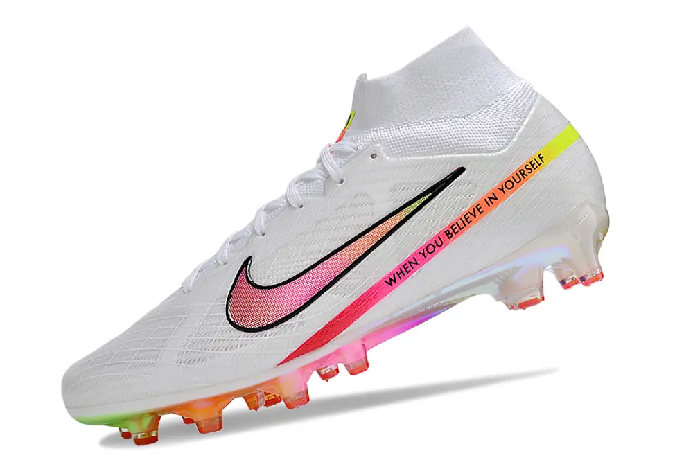 Nike Air Zoom Mercurial Superfly 9 Elite AG - White/Neon Pink/Neon Yellow