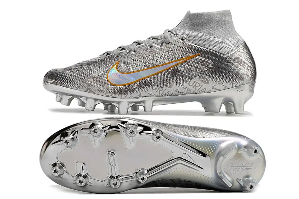 Nike Air Zoom Mercurial Superfly 9 Elite AG - Silver/Metallic Grey/Golden Orange